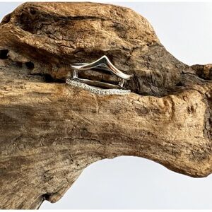 NEW Antler Rings 925 Sterling Silver Cubic Zirconia Peak Ring Size 7.5